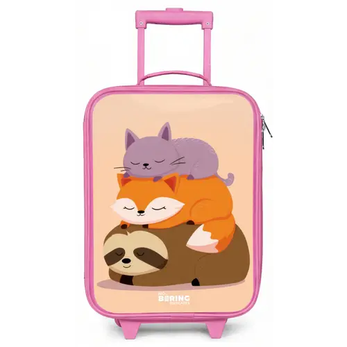 Dieren - Slapen - Samen Kinderkoffer - Roze klein -zz3dotto