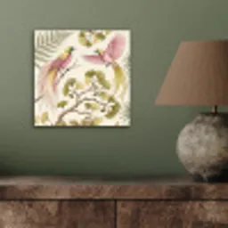 Vogels - Tropisch - Botanisch - Roze aluminium wit klein -sfeer2
