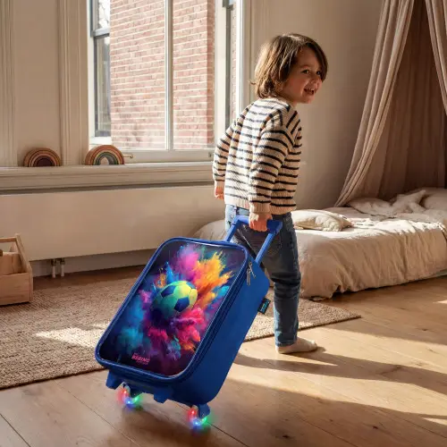 Neon - Bal - Kleurrijk Kinderkoffer - Blauw klein -sfeer1