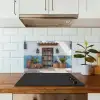 Deur - Manden - Planten keuken achterwand spatscherm klein -sfeer2