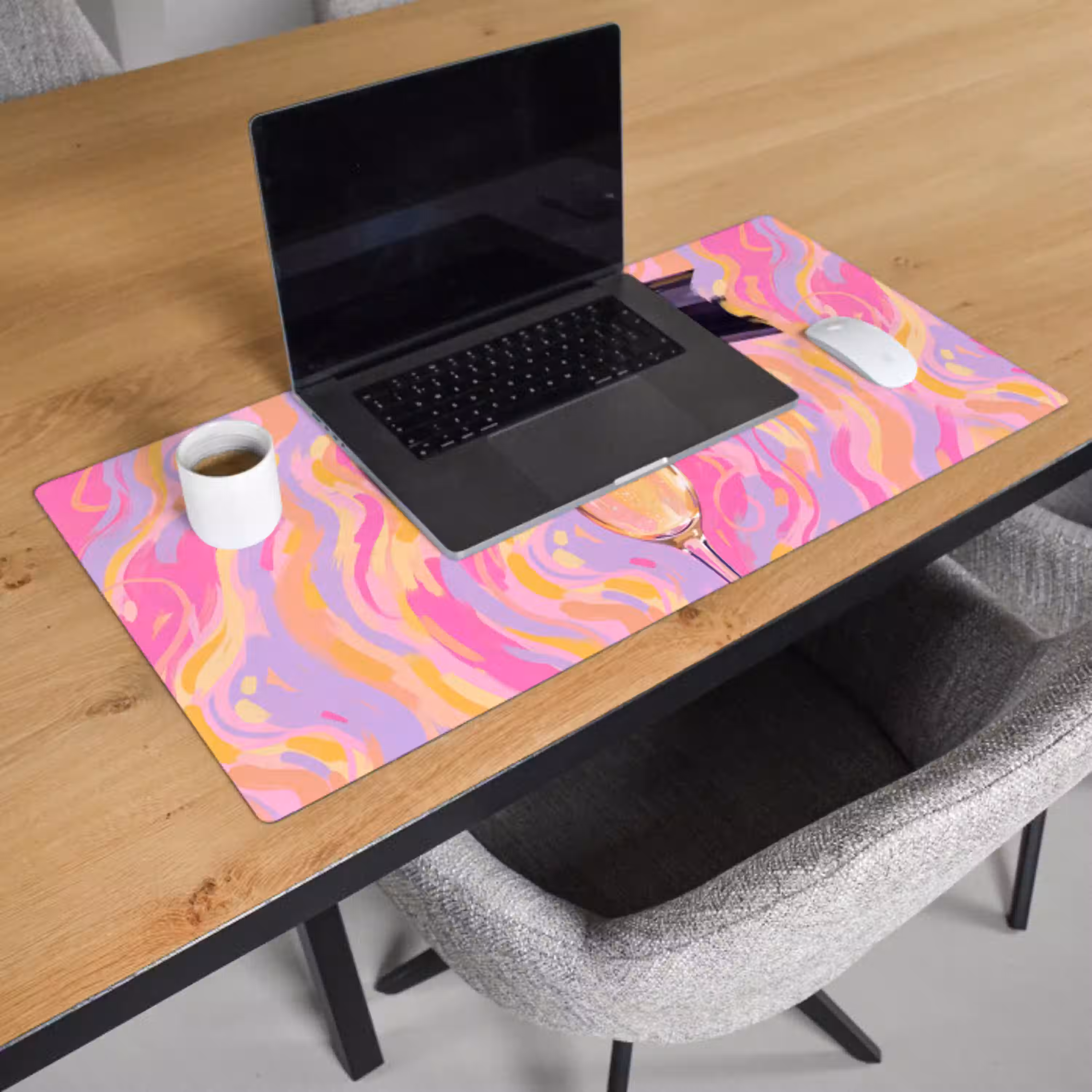 Drank - Inschenken - Feest - Abstract - Roze Muismat XXL klein -sfeer1