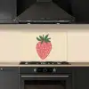 Aardbei - Minimalistisch - Rood - Fruit keuken achterwand spatscherm klein -sfeer1
