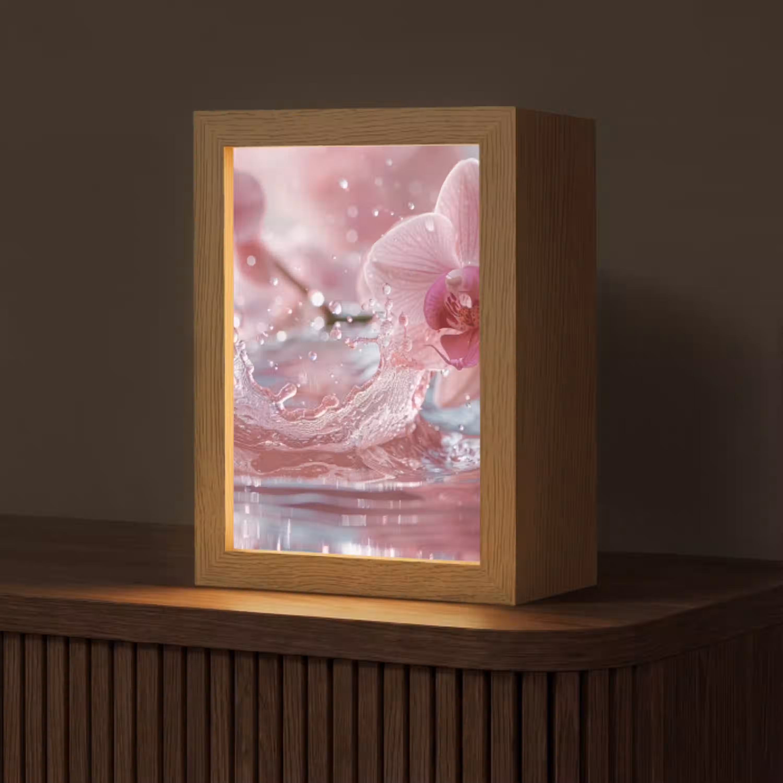 Abstract - Modern - Water - Orchidee Light Box met kabel (Tafellamp) klein -z3d_website