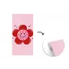 Bloem - Roze - Hartjes fotobehang vinyl groot -3d