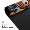 Robot - Graffiti - Oranje - Kleuren Muismat XXL klein -sfeer2