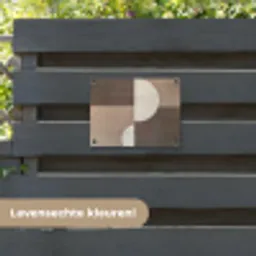 Raster - Halve cirkels - Contrast tuinposter los doek klein -sfeer3
