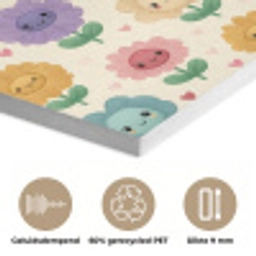Bloemen - Hartjes - Kleurrijk PET vilt klein 837 -closeup_NL