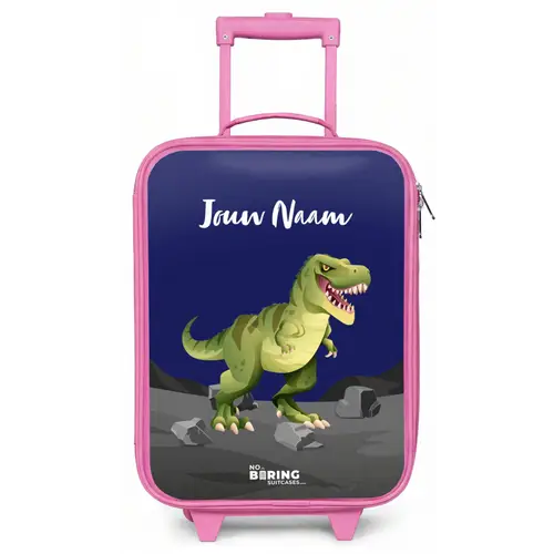 Tjibbe T-Rex Kinderkoffer - Roze klein -zz3dotto