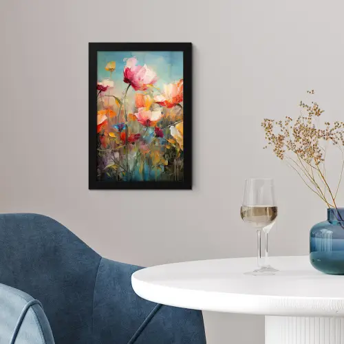 Bloemen - Watercolor - Kunst - Botanisch - Natuur fotolijst zwart zonder passe partout klein -sfeer4