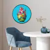 Drakenfruit - Blauw - Levendig Fotolijst rond zonder passe partout klein -sfeer2