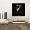 Bloemstuk - Vaas - Zwart aluminium wit klein -sfeer1