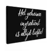 Quotes - Koken - Het geheime ingrediënt is altijd liefde! - Spreuken - Liefde canvas 2cm klein -z3d