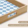 Blauw - Wit - Tegel - Patroon Dienblad Rechthoek middel 911 -USP_HandgreepNL