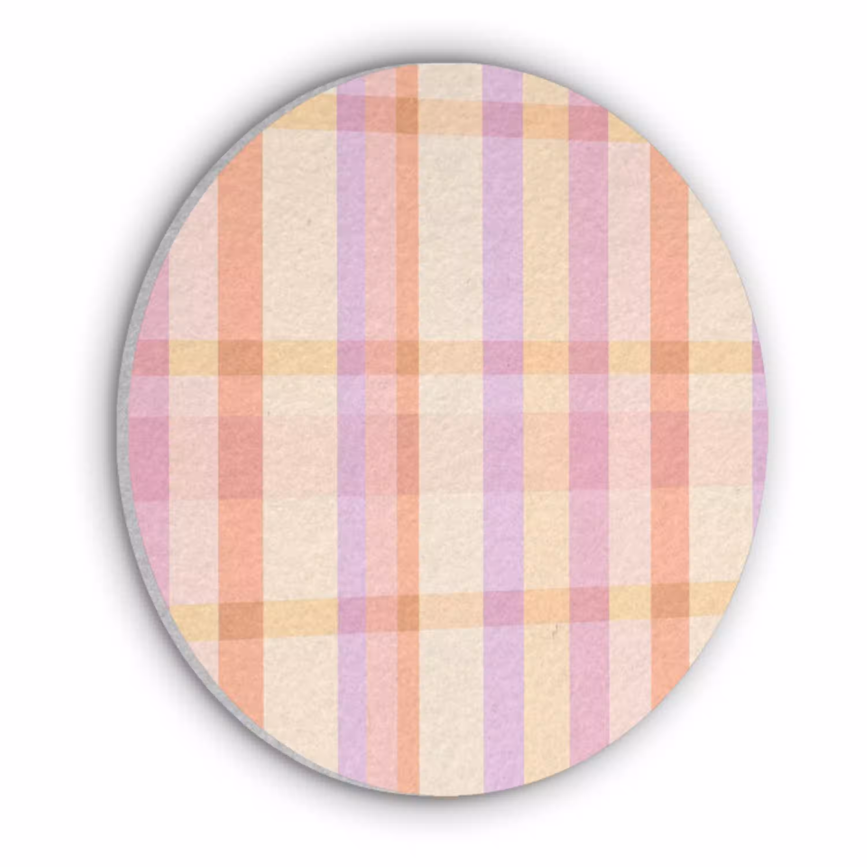 Pastel - uitpatroon - Geometrisch Akoestische PET Vilt - Rond klein 838 -3d