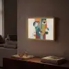 Geometrisch - Strakke vormen - Kleurrijk Light Box met batterij (Wandlamp) middel -sfeer1