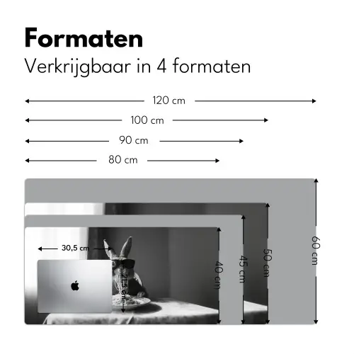 Konijn - Bunny - Zonnebril - Tafelkleed - Pasta - Schattig Muismat XXL klein -sfeer5