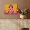 Bloemen - Vrouw - Kimono - Roze PET vilt klein -sfeer4