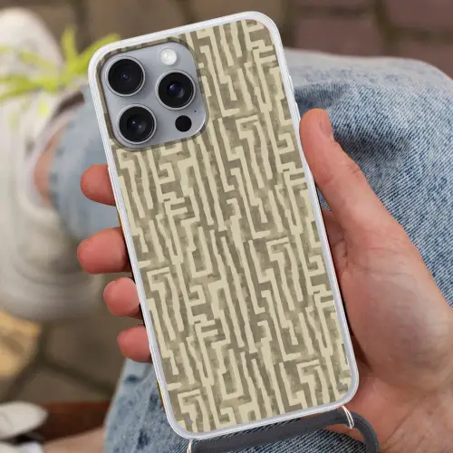 Abstract - Geometrisch - Groen Hoesje iPhone 16 Pro Max met koord klein 804 -sfeer3