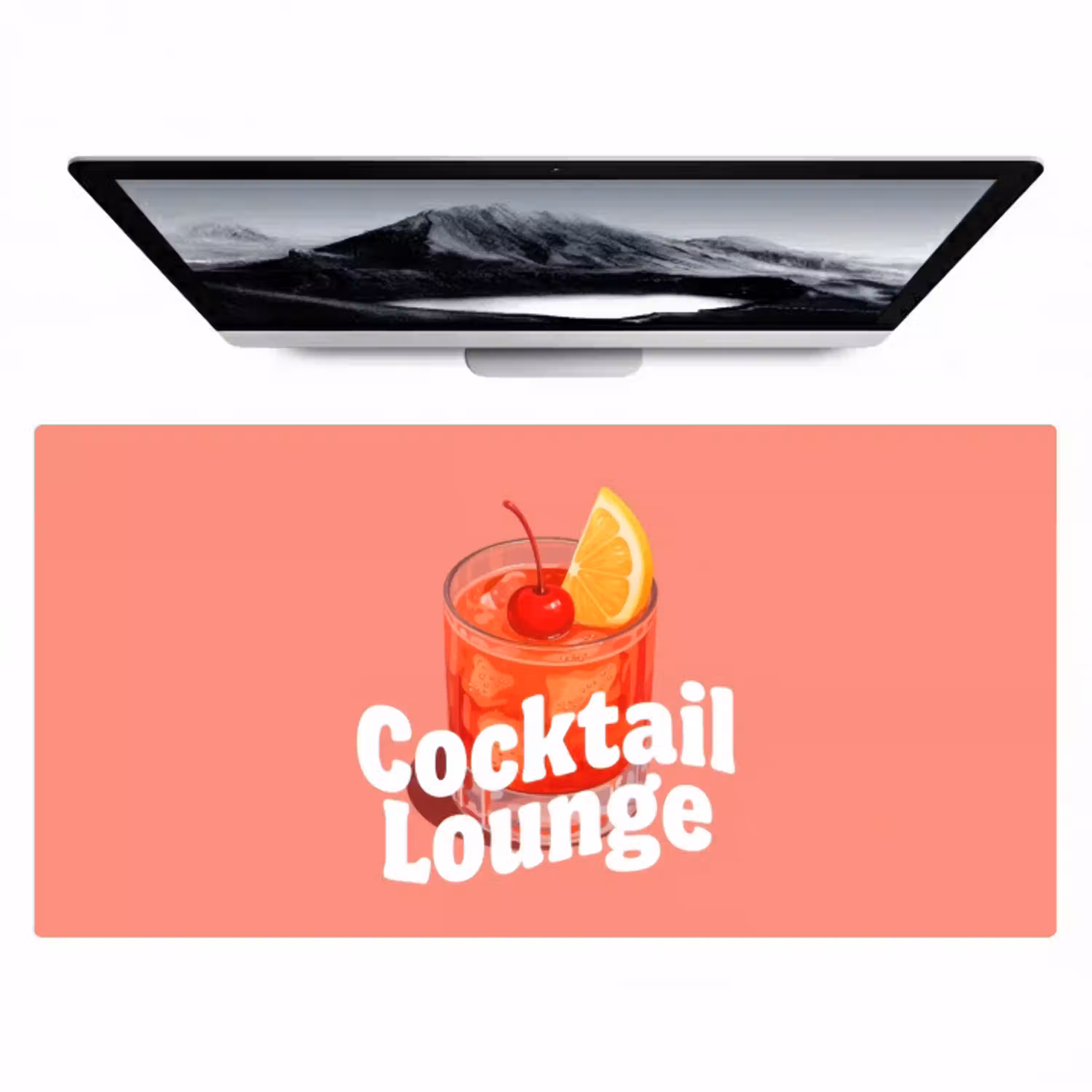Cocktail Lounge - Glas - Koraal Muismat XXL klein -zzz3d