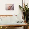 Schotse hooglanders - Licht - Lucht - Natuur tuinposter los doek klein -sfeer7