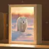 Ijsbeer - Sneeuw - Zonsopgang Light Box met kabel klein -zzz_3d_website