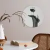 Hak - Wijn - Minimalistisch - Zwart Akoestische PET Vilt - Rond klein -sfeer3