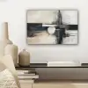 Moderne kunst - Grijs - Industrieel - Wit canvas 2cm klein -sfeer6