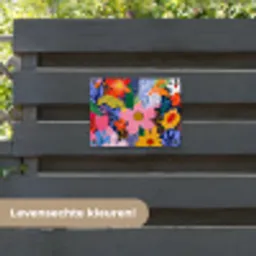 Kleurrijk - Bloemen - Abstract - Stippen tuinposter los doek klein -sfeer3