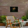 Bloemen - Vaas - Zwart Tuinposter op houten frame 2 cm dik klein -sfeer3