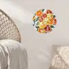 Schijfjes - Fruit - Oranje - Mozaïek Wandcirkel behangsticker klein -sfeer4