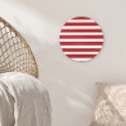 Strepen - Patroon - Rood Wandcirkel kunststof plaat 5mm dik klein 188 -sfeer5