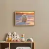 Ijsbeer - Sneeuw - Zonsopgang Light Box met batterij (Wandlamp kind) middel -sfeer2_kind