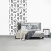 Symbolen - Zwart - Wit fotobehang vinyl groot 64 -slaapkamer
