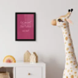 eat me out don't stress me out - Roze - Minimalistisch fotolijst zwart zonder passe partout klein -usfeer4_kinderkamer