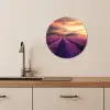 Lavendelveld - Zonsondergang - Paars KitchenYeah - Keuken - Wandcirkel Forex klein -sfeer3
