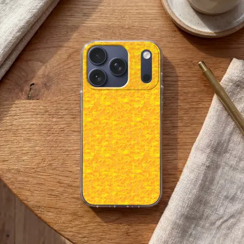 Verf - Texturen - Kwasten - geel Telefoonhoesje iPhone 17 Pro klein 878 -sfeer1