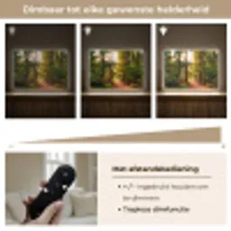Bos - Pad - Bomen - Groen - Zon - Natuur Light Box met batterij (Wandlamp) middel -USP_dimbaarNL