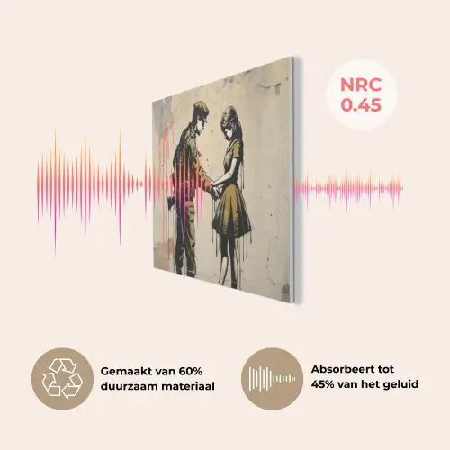 Soldaat - Meisje - Bruin - Graffiti PET vilt klein -USP_NL