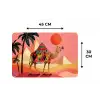 Kameel - Pyramides - Rode zon Placemat vinyl groot -specs