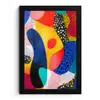 Vormen - Abstract - Stippels - Blauw fotolijst zwart zonder passe partout klein -3d