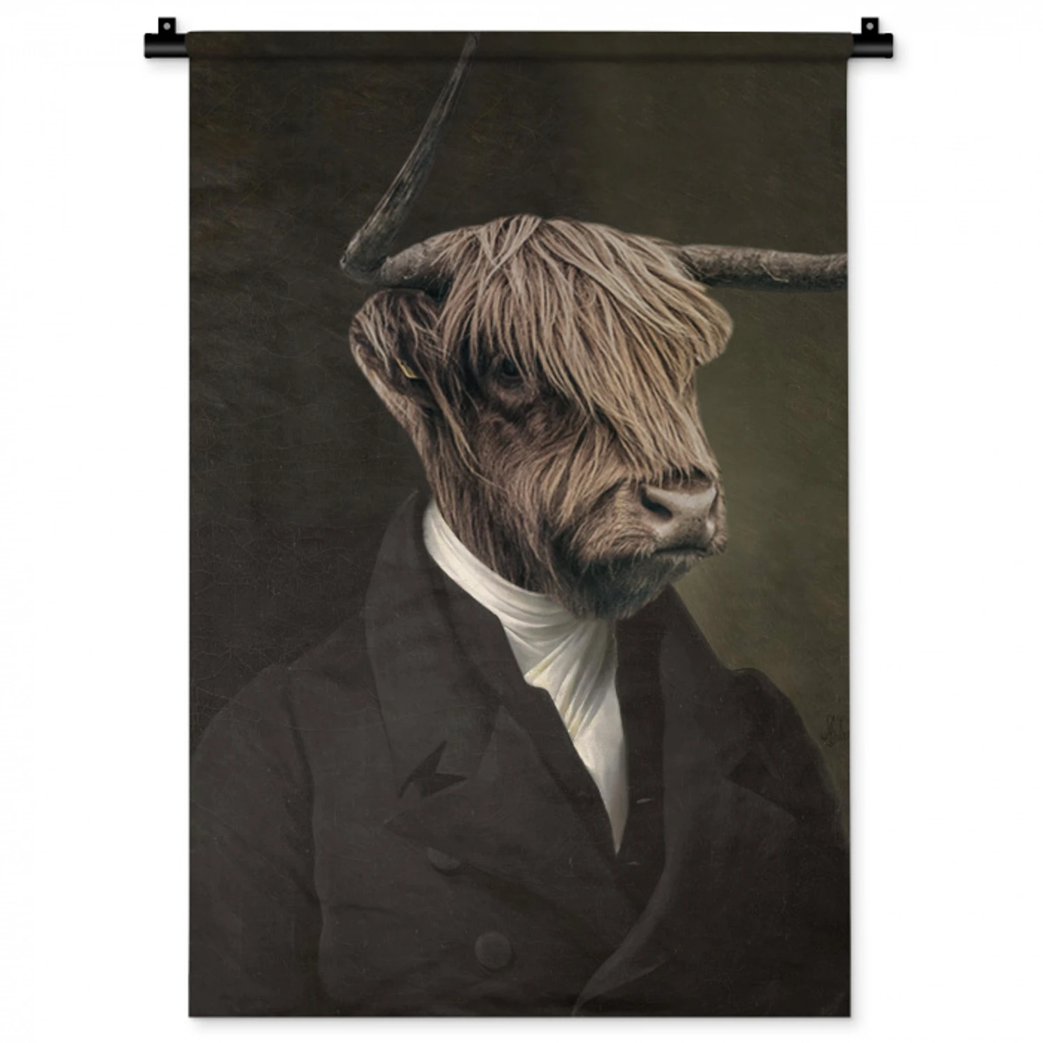 Oude Meesters - Schotse Hooglander - Dieren Wandkleed katoen klein -zz3d
