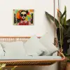 Meisje - Zonnebril - Kat - Retro tuinposter los doek klein -sfeer7