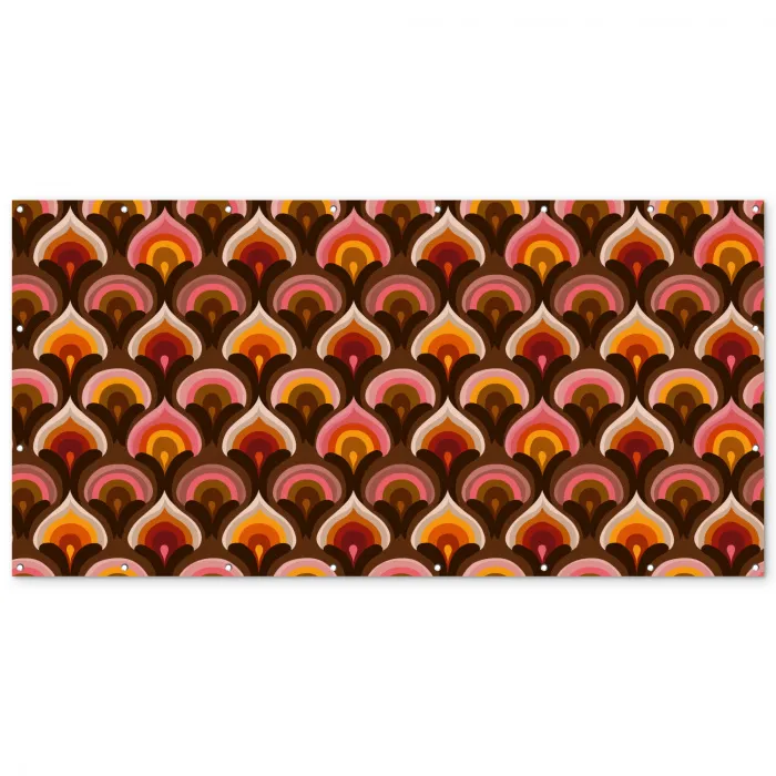 Patroon - Retro - Kleurrijk Balkonbeschermer Duitsland klein 596 -zz_3d