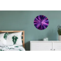 Lichtsnelheid - Ruimte - Roze - Paars Wandcirkel aluminium klein -slaapkamer