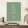 Grill - Groen - Zomer - Quote PET vilt klein -sfeer1