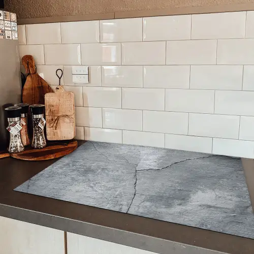Beton - Grijs - Scheur Inductie beschermer vinyl 3mm klein -sfeer3