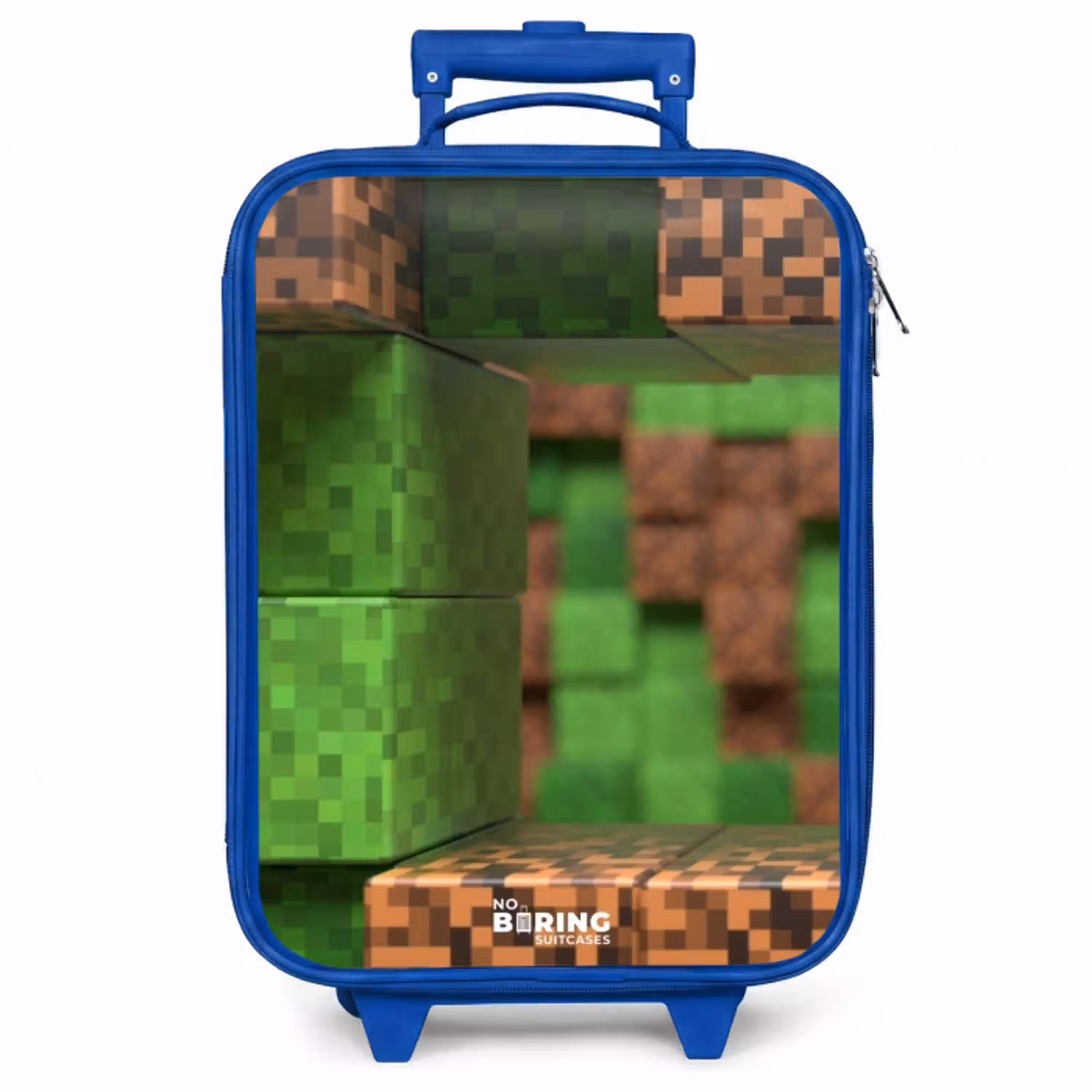 Close-up met pixelachtige blokken Kinderkoffer - Blauw klein -zzz_website3d