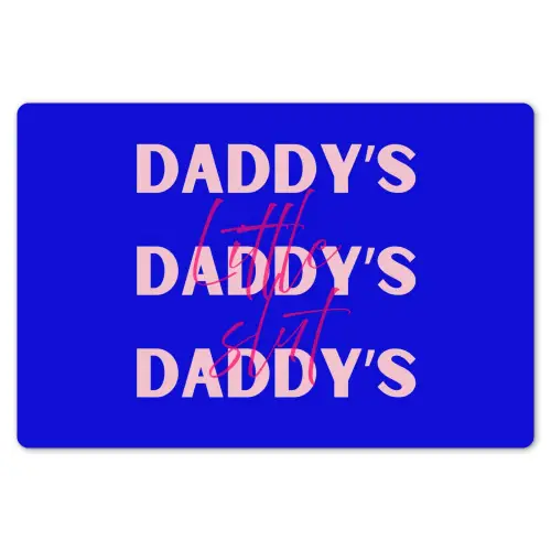 Blauw - Daddy's - Blokletters Placemat vinyl groot -zzsfeer1_Kitchenyeah-website