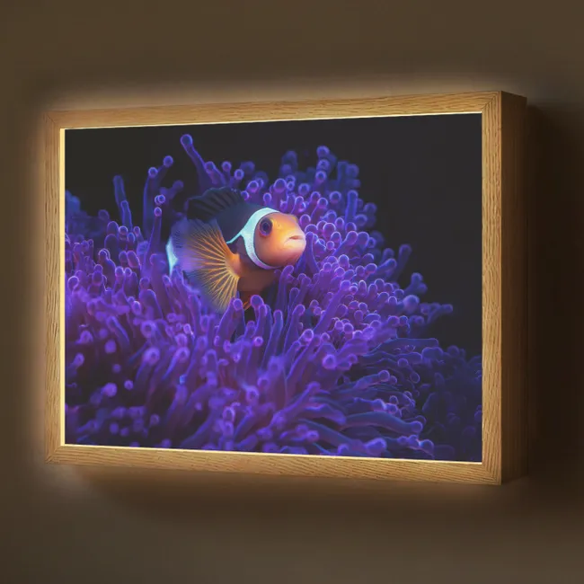 Lightbox - Wandleuchte - Koralle - Fisch - Orange - Meer