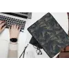 Abstract - Lijnen - Blauw - Goud laptophoes neopreen klein 279 -bureau